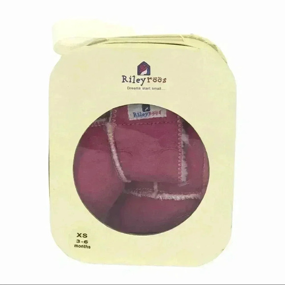 RILEYROOS BOOTS BABY 3-6 MONTHS CATERS IN HOT PINK SUEDE COZY WALKERS - Picture 13 of 16